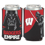 Wholesale-Wisconsin Badgers / Star Wars DARTH VADER Can Cooler 12 oz.