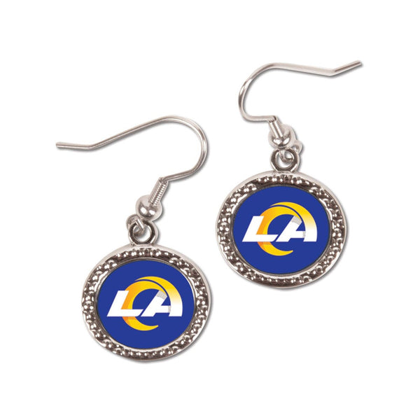 Los Angeles Rams Earrings Jewelry Carded Round