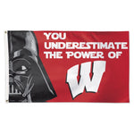 Wholesale-Wisconsin Badgers / Star Wars Darth Vader Flag - Deluxe 3' X 5'