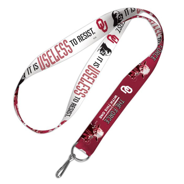 Wholesale-Oklahoma Sooners / Star Wars Darth Vader &amp; Yoda Lanyard 1"