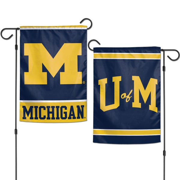 Wholesale-Michigan Wolverines Garden Flags 2 sided 12.5" x 18"