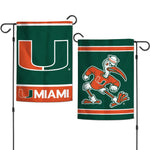 Miami Hurricanes Garden Flags 2 sided 12.5" x 18"