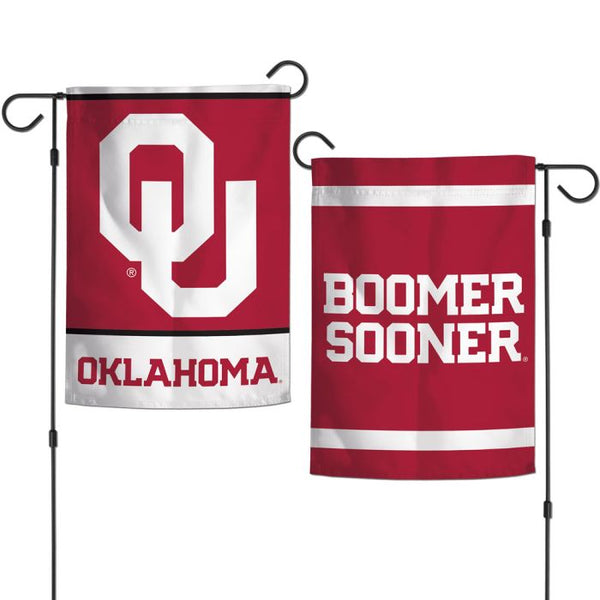 Wholesale-Oklahoma Sooners Garden Flags 2 sided 12.5" x 18"