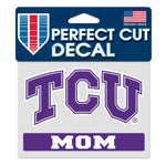 Wholesale-TCU Horned Frogs Mom Perfect Cut Color Decal 4.5" x 5.75"