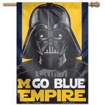 Wholesale-Michigan Wolverines / Star Wars VADER Vertical Flag 28" x 40"