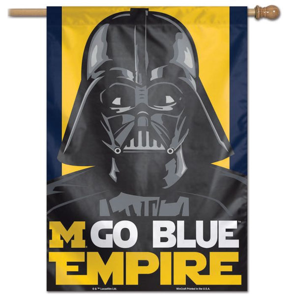 Wholesale-Michigan Wolverines / Star Wars VADER Vertical Flag 28" x 40"