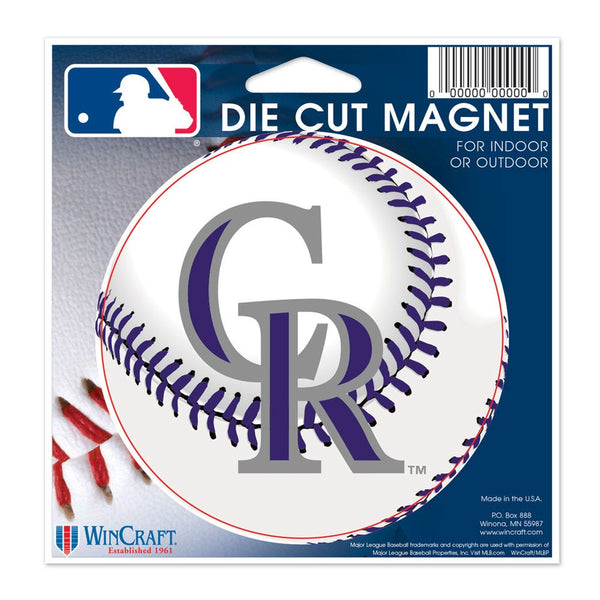 Colorado Rockies Ball Die Cut Magnet 4.5" x 6"