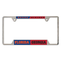Florida Gators Georgia Bulldogs House Divided Metal License Plate Frame