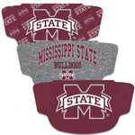 Wholesale-Mississippi State Bulldogs Fan Mask Face Cover 3 Pack