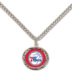 Philadelphia 76ers Necklace w/Charm Jewelry Card