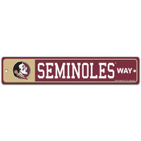 Florida State Seminoles Street / Zone Sign 3.75" X 19"