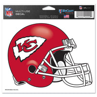 Kansas City Chiefs Multi-Use Decal -Clear Bckrgd 5" x 6"