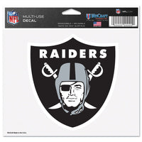 Las Vegas Raiders Multi-Use Decal -Clear Bckrgd 5" x 6"