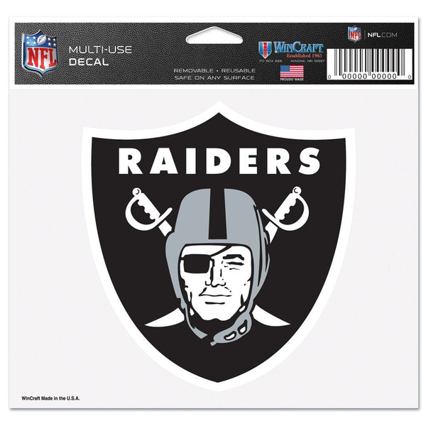 Las Vegas Raiders Multi-Use Decal -Clear Bckrgd 5" x 6"