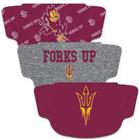 Wholesale-Arizona State Sun Devils Fan Mask Face Cover 3 Pack