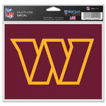 Washington Commanders Primary Logo Multi-Use Decal -Clear Bckrgd 5" x 6"
