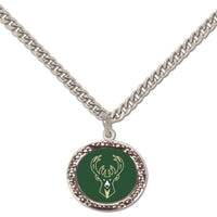 Milwaukee Bucks Necklace w/Charm Jewelry Card