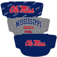 Wholesale-Ole Miss Rebels Fan Mask Face Cover 3 Pack