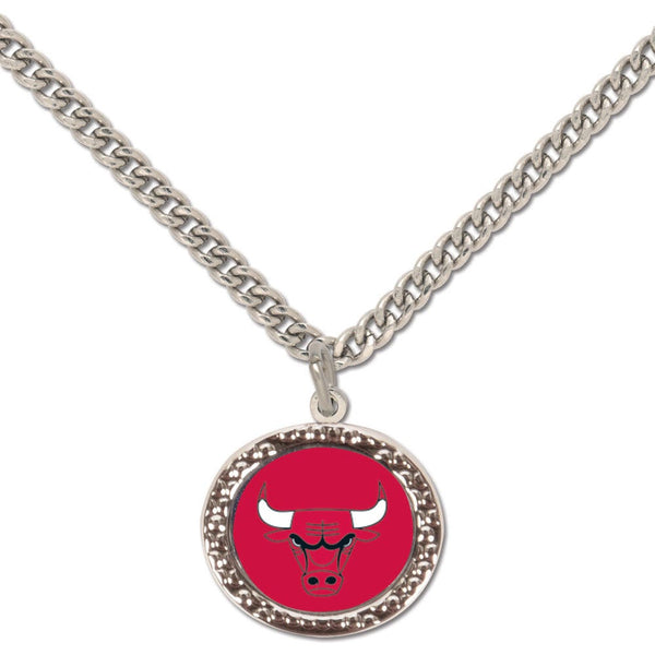 Chicago Bulls Necklace w/Charm Jewelry Card