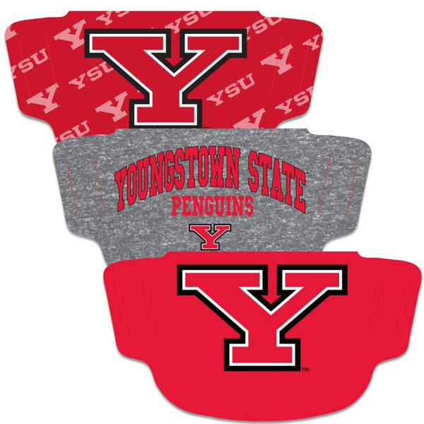 Wholesale-Youngstown State Penguins Fan Mask Face Cover 3 Pack