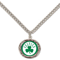 Boston Celtics Necklace w/Charm Jewelry Card
