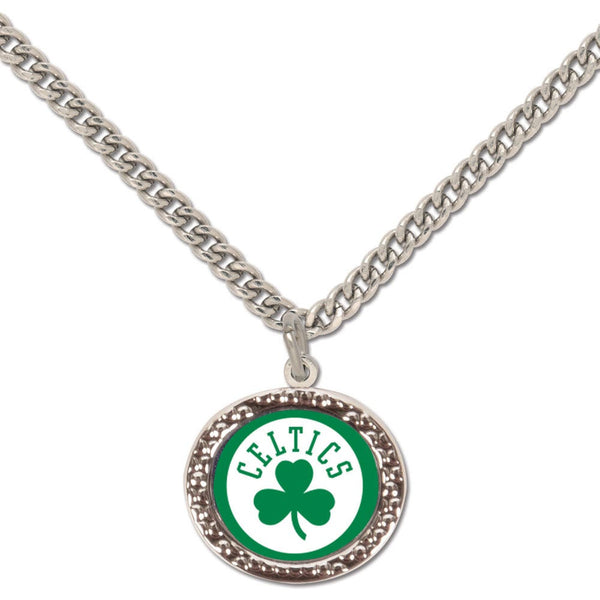 Boston Celtics Necklace w/Charm Jewelry Card