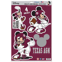 Texas A&M Aggies / Disney mickey mouse football Multi-Use Decal 11" x 17"