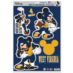 Wholesale-West Virginia Mountaineers / Disney mickey mouse football Multi-Use Decal 11" x 17"