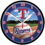 Texas Rangers Round Wall Clock 12.75"