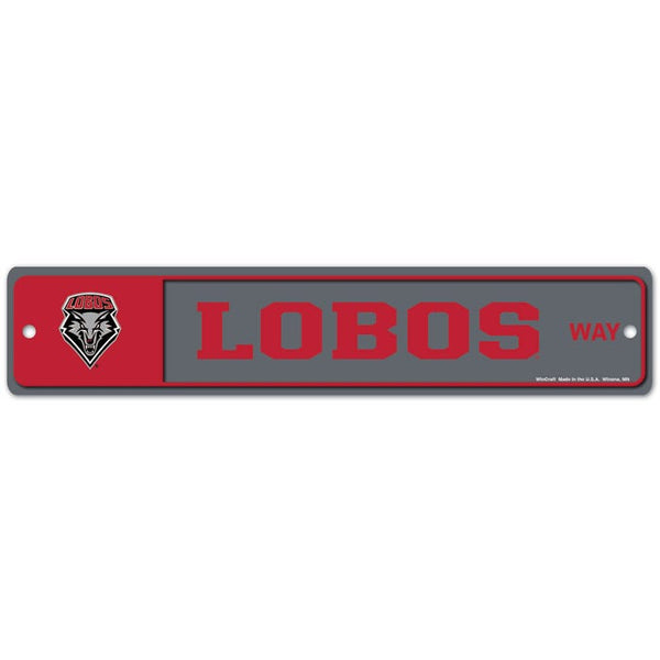 New Mexico Lobos Street / Zone Sign 3.75" x 19"