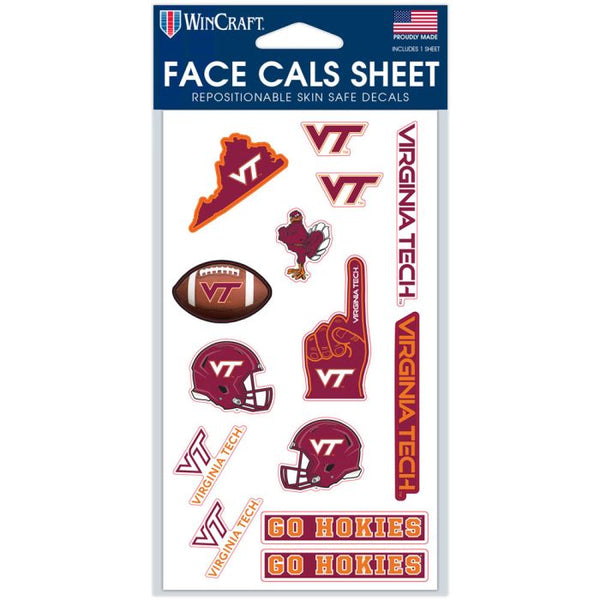 Wholesale-Virginia Tech Hokies Face Cals 4" x 7"