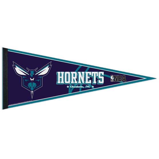 Charlotte Hornets Classic Pennant, carded 12&quot; x 30&quot;