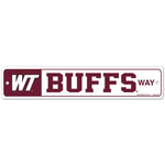 Wholesale-West Texas A&amp;M Buffaloes Street / Zone Sign 3.75" x 19"