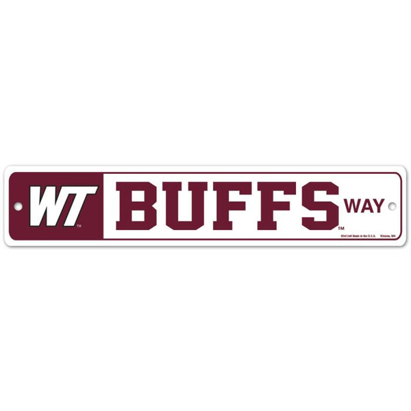 Wholesale-West Texas A&amp;M Buffaloes Street / Zone Sign 3.75" x 19"