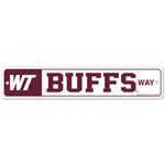 Wholesale-West Texas A&amp;M Buffaloes Street / Zone Sign 3.75" x 19"