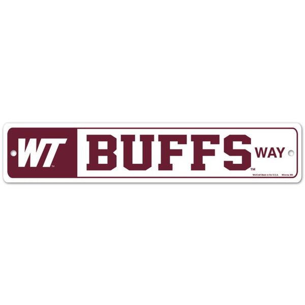 Wholesale-West Texas A&amp;M Buffaloes Street / Zone Sign 3.75" x 19"