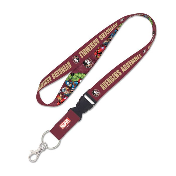 Wholesale-Florida State Seminoles / Marvel (c) 2021 MARVEL Lanyard w/detachable buckle 1"