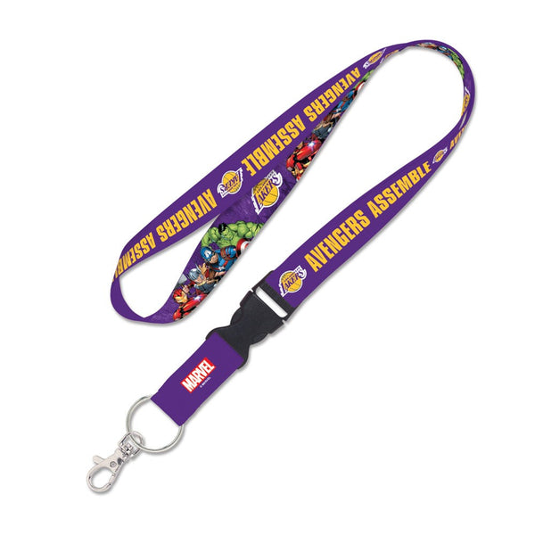 Los Angeles Lakers / Marvel (c) 2021 MARVEL Lanyard w/detachable buckle 1"