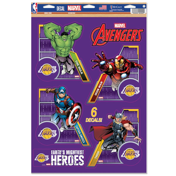 Los Angeles Lakers / Marvel (c) 2021 MARVEL Multi-Use Decal 11" x 17"
