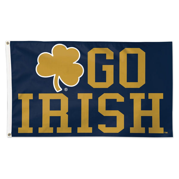 Notre Dame Fighting Irish GO IRISH Flag - Deluxe 3' X 5'