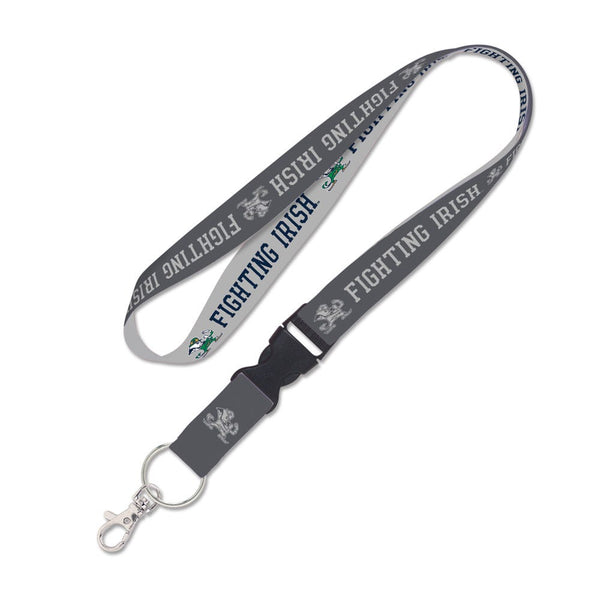 Notre Dame Fighting Irish FIGHTING IRISH/LEPRECHAUN Lanyard w/detachable buckle 1"