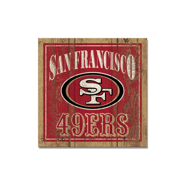 San Francisco 49ers Wooden Magnet 3" X 3"
