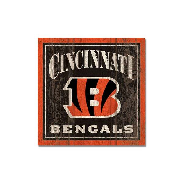 Cincinnati Bengals Wooden Magnet 3" X 3"