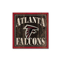 Atlanta Falcons Wooden Magnet 3" X 3"