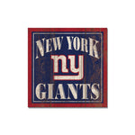New York Giants Wooden Magnet 3" X 3"