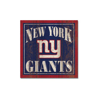 New York Giants Wooden Magnet 3" X 3"