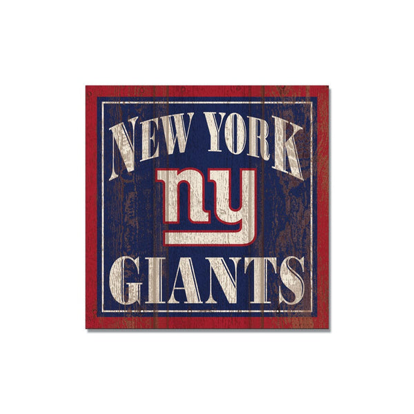 New York Giants Wooden Magnet 3" X 3"