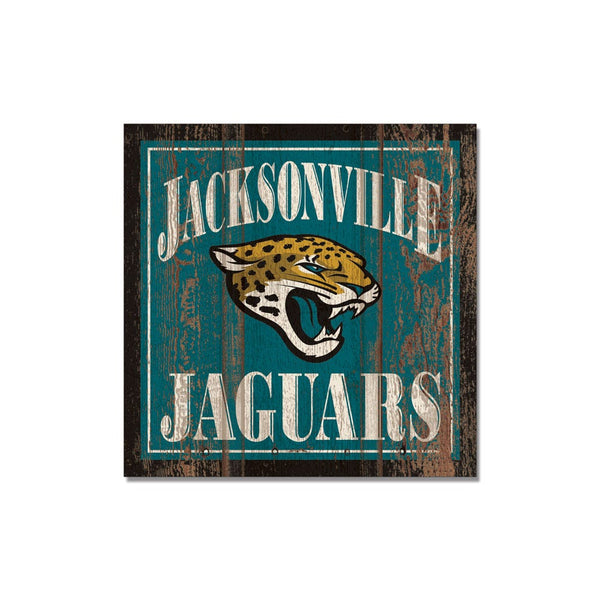 Jacksonville Jaguars Wooden Magnet 3" X 3"