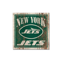 New York Jets Wooden Magnet 3" X 3"