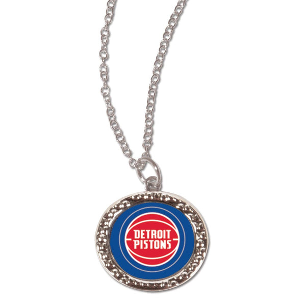 Detroit Pistons Necklace w/Charm Jewelry Card